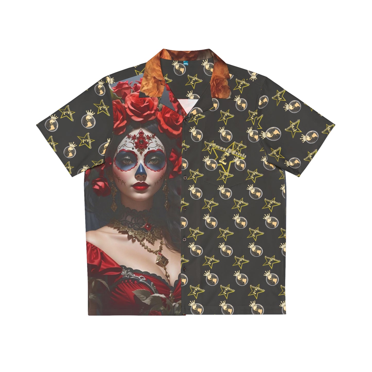 CrownsNPounds "Dia de la Muerte" button up