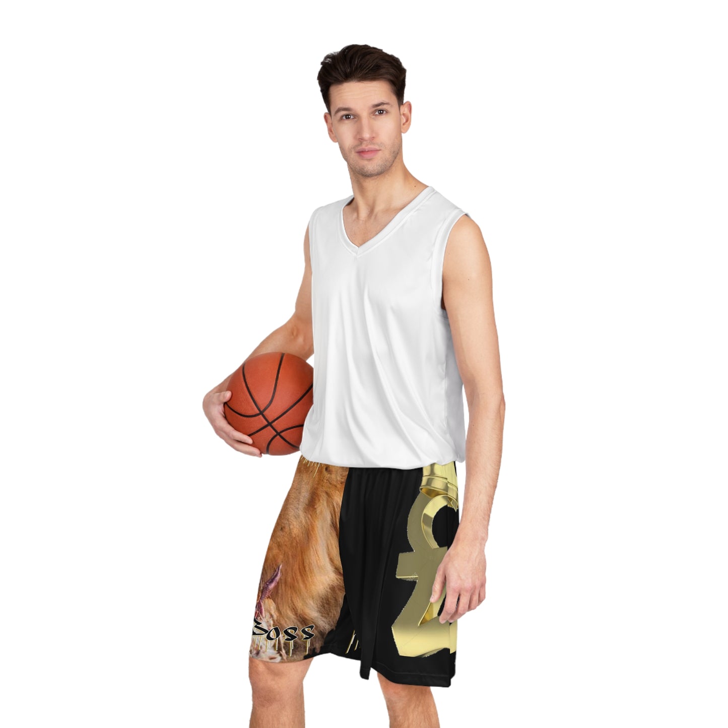 Eat Like A Lion Hustle Like A Boss Basketball Shorts