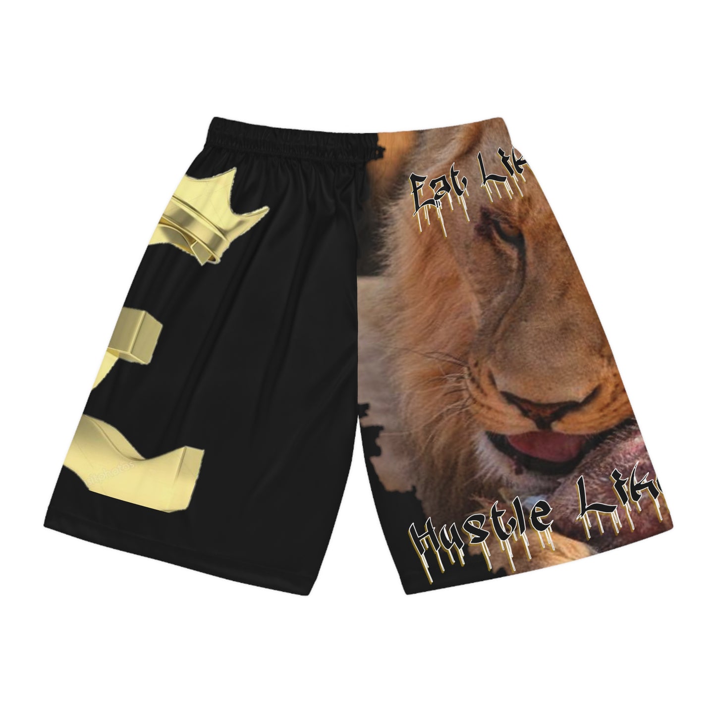 Eat Like A Lion Hustle Like A Boss Basketball Shorts