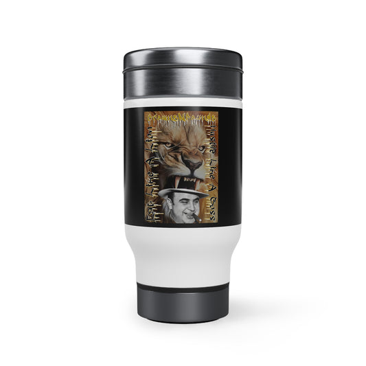 Stainless Steel Travel Mug with Handle, 14oz