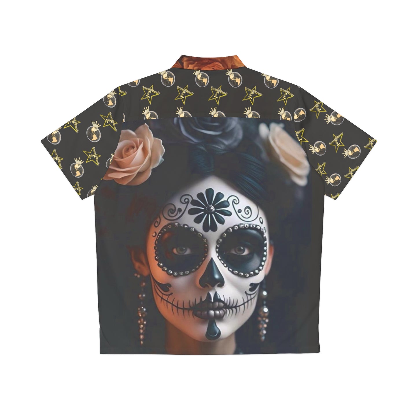 CrownsNPounds "Dia de la Muerte" button up