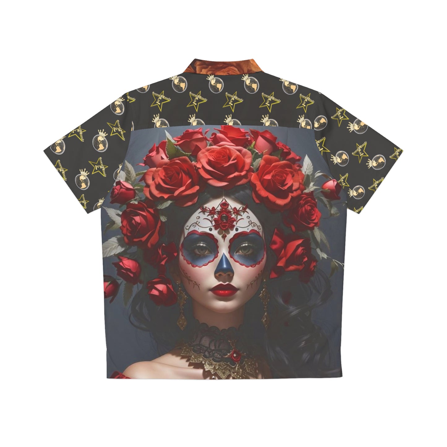 CrownsNPounds "Dia de la Muerte" button up