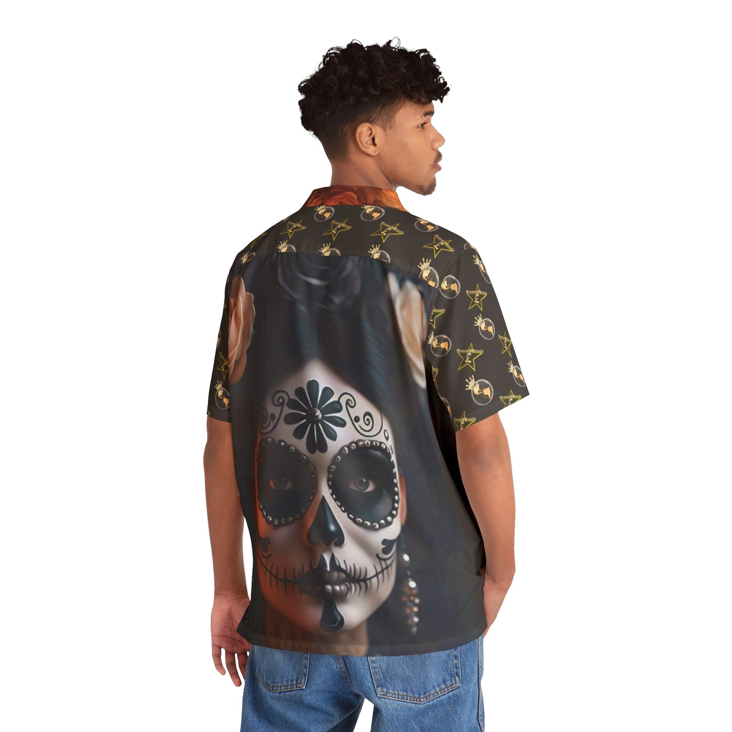 CrownsNPounds "Dia de la Muerte" button up