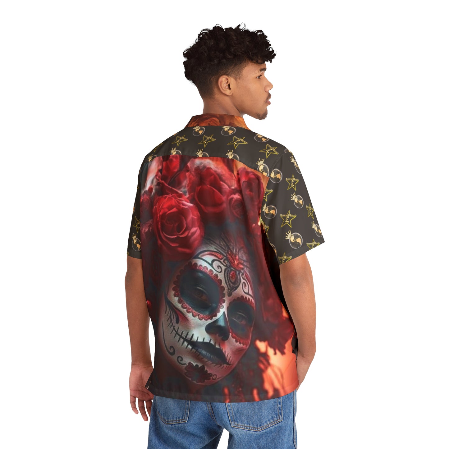 CrownsNPounds "Dia de la Muerte" button up