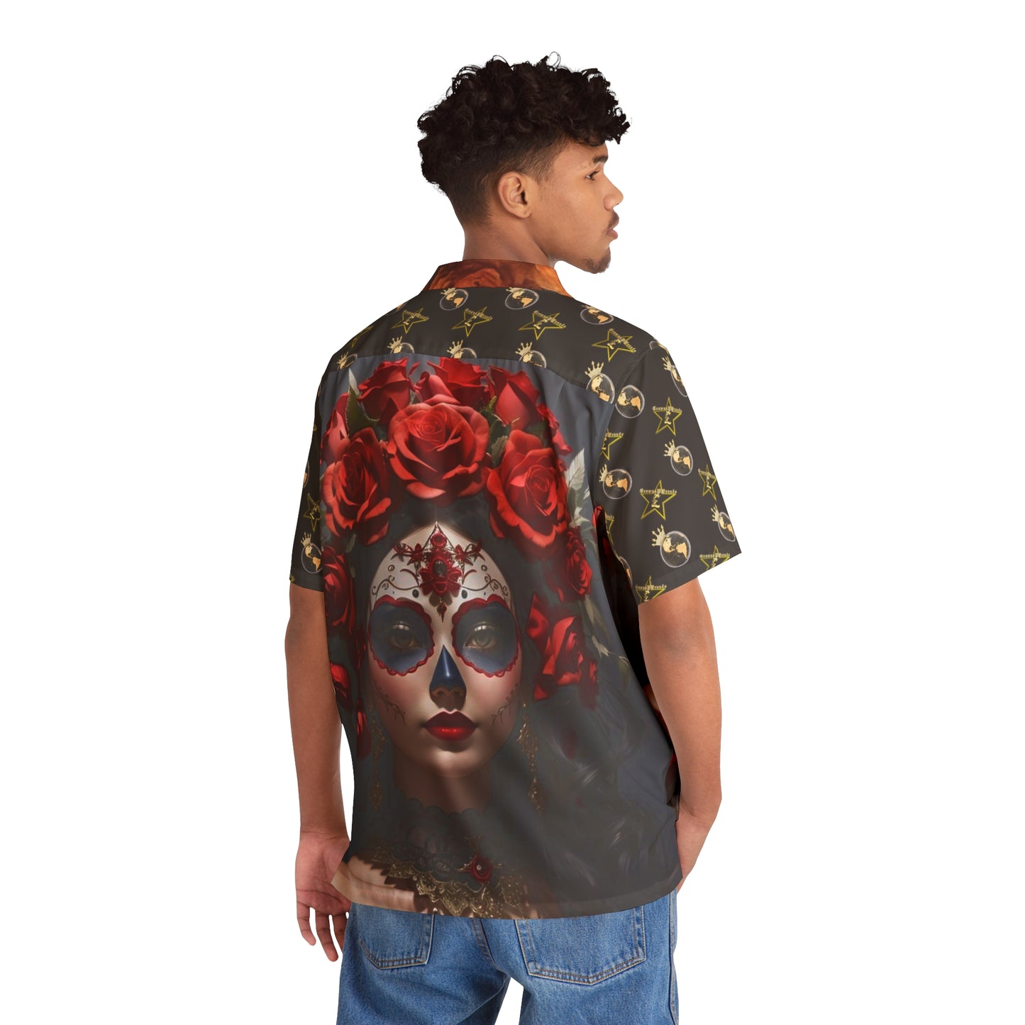 CrownsNPounds "Dia de la Muerte" button up