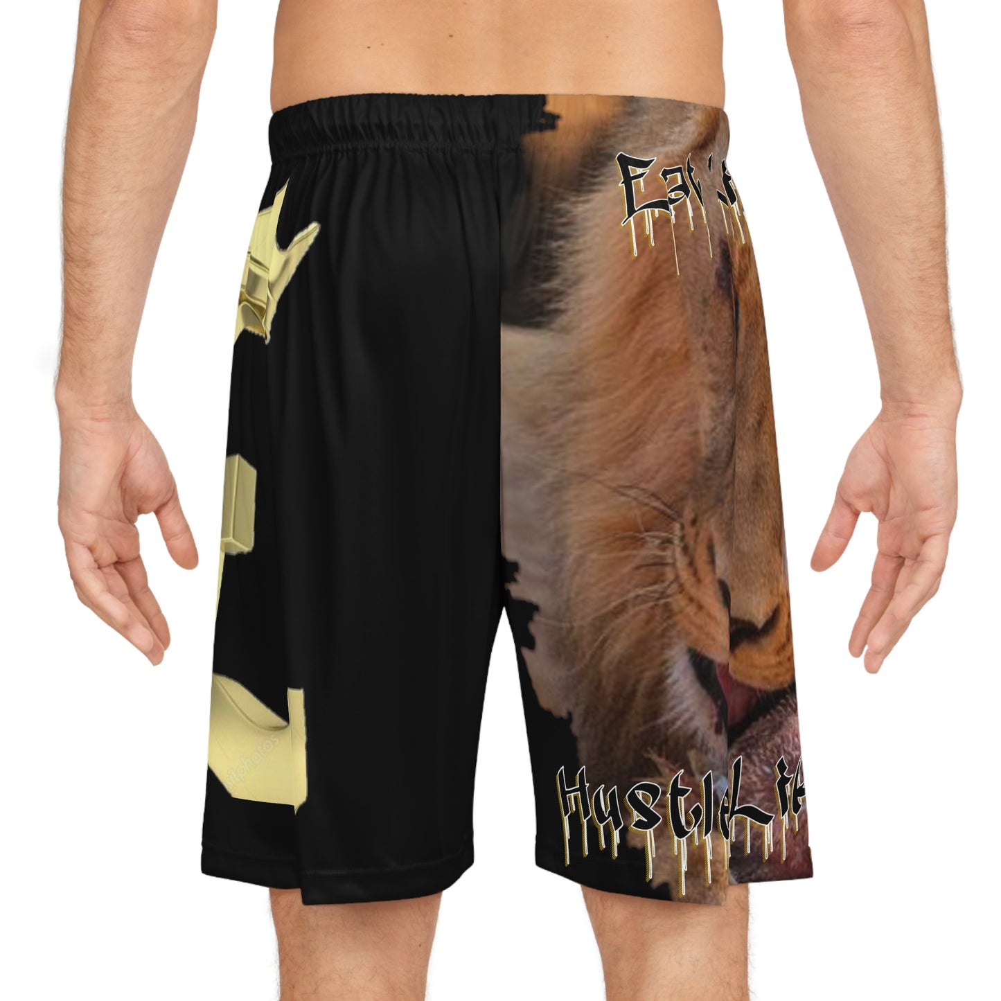 Eat Like A Lion Hustle Like A Boss Basketball Shorts