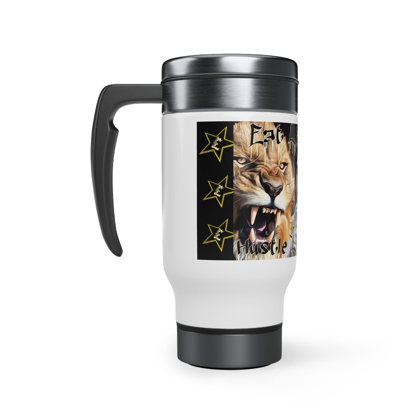 Stainless Steel Travel Mug with Handle, 14oz